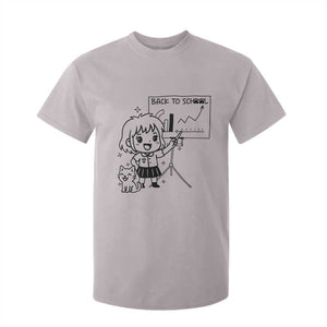 Back To school T Shirt For Kid Funny Teacher Teaching Cat Lover Gift TS12 Ice Gray Print Your Wear