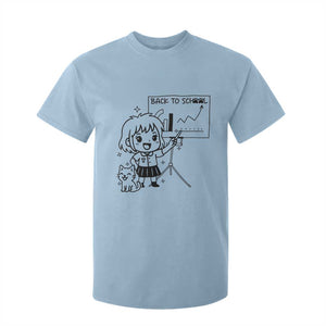 Back To school T Shirt For Kid Funny Teacher Teaching Cat Lover Gift TS12 Light Blue Print Your Wear