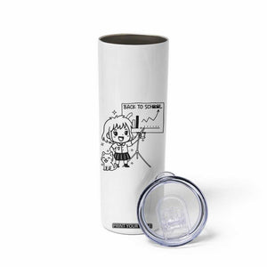 Back To school Skinny Tumbler Funny Teacher Teaching Cat Lover Gift TS12 Print Your Wear