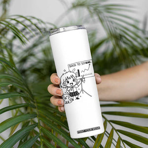 Back To school Skinny Tumbler Funny Teacher Teaching Cat Lover Gift TS12 Print Your Wear