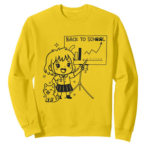 Back To school Sweatshirt Funny Teacher Teaching Cat Lover Gift TS12 Daisy Print Your Wear