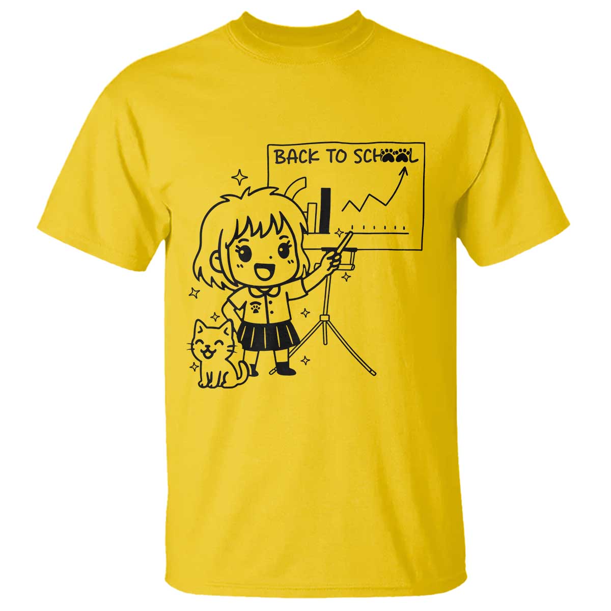 Back To school T Shirt Funny Teacher Teaching Cat Lover Gift TS12 Daisy Print Your Wear
