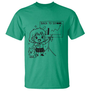 Back To school T Shirt Funny Teacher Teaching Cat Lover Gift TS12 Irish Green Print Your Wear