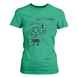 Back To school T Shirt For Women Funny Teacher Teaching Cat Lover Gift TS12 Irish Green Print Your Wear