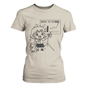 Back To school T Shirt For Women Funny Teacher Teaching Cat Lover Gift TS12 Sand Print Your Wear
