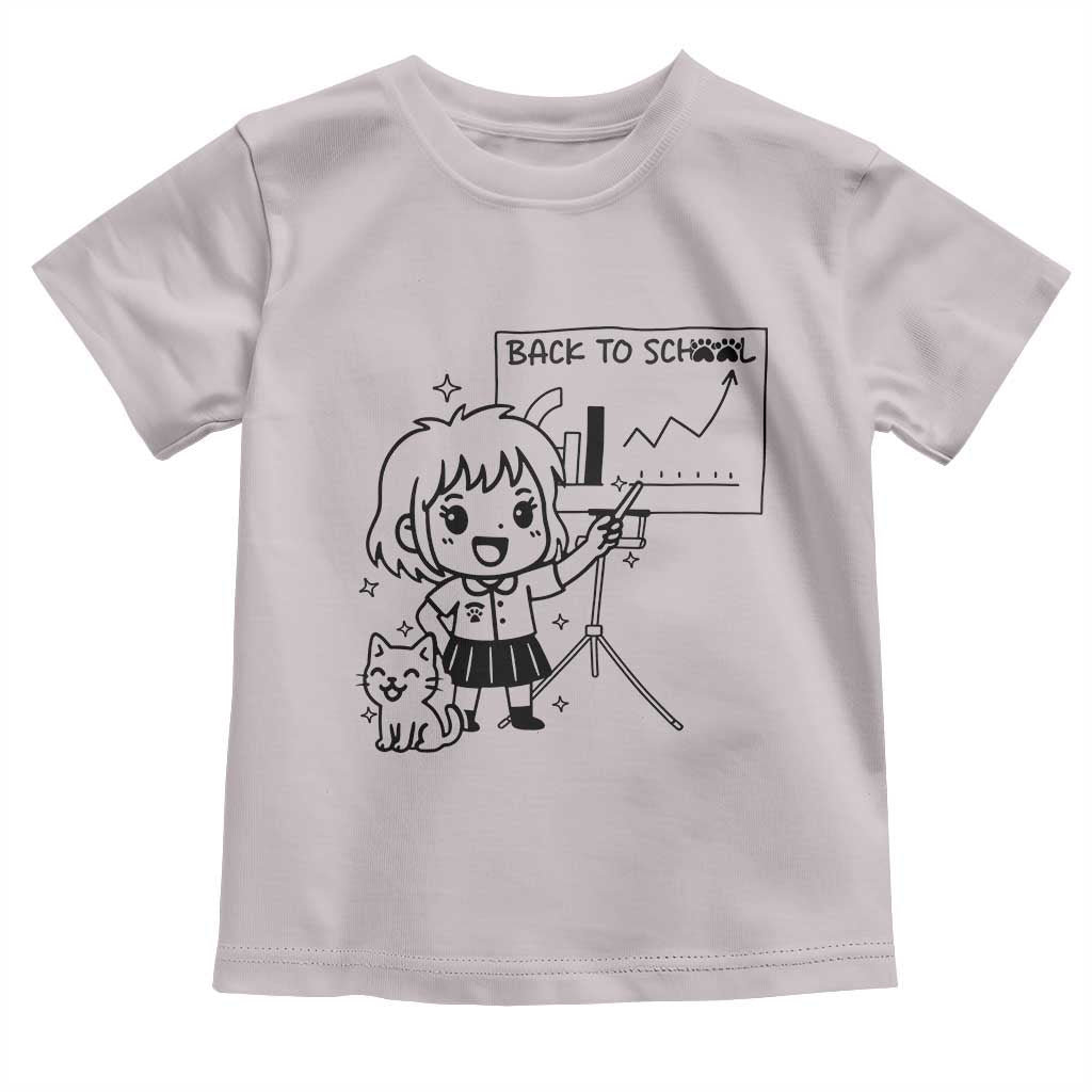 Back To school Toddler T Shirt Funny Teacher Teaching Cat Lover Gift TS12 Ice Gray Print Your Wear