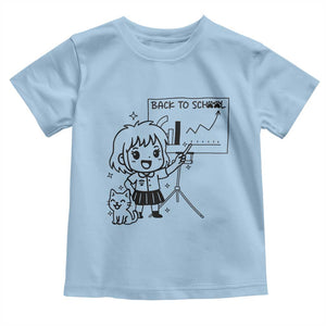 Back To school Toddler T Shirt Funny Teacher Teaching Cat Lover Gift TS12 Light Blue Print Your Wear