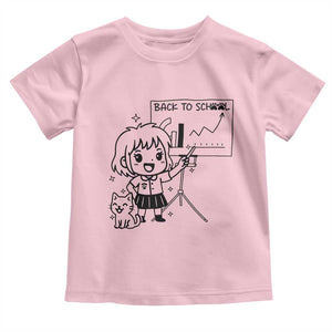 Back To school Toddler T Shirt Funny Teacher Teaching Cat Lover Gift TS12 Light Pink Print Your Wear