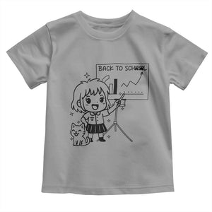 Back To school Toddler T Shirt Funny Teacher Teaching Cat Lover Gift TS12 Sport Gray Print Your Wear