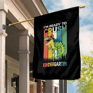 Funny Dinosaur Im Ready To Crush Kindergarten Gift Garden Flag TS12 Print Your Wear