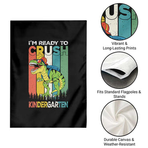 Funny Dinosaur Im Ready To Crush Kindergarten Gift Garden Flag TS12 Print Your Wear