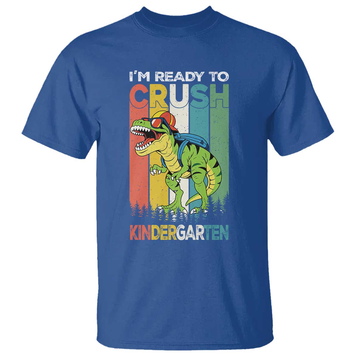 Funny Dinosaur Im Ready To Crush Kindergarten Gift T Shirt TS12 Royal Blue Print Your Wear