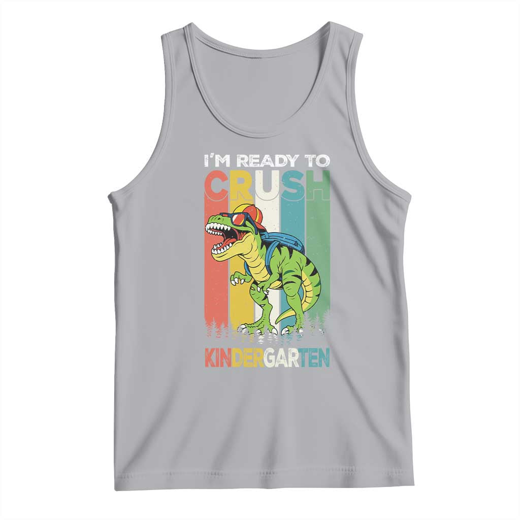 Funny Dinosaur Im Ready To Crush Kindergarten Gift Tank Top TS12 Athletic Heather Print Your Wear