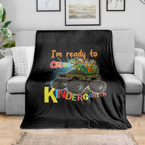 Im Ready To Crush Kindergarten Throw Blanket Dinosaur Driving Truck Gift TS12 Print Your Wear