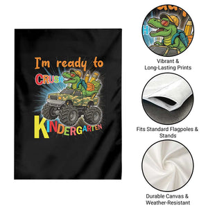 Im Ready To Crush Kindergarten Garden Flag Dinosaur Driving Truck Gift TS12 Print Your Wear