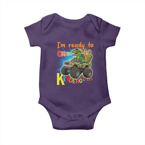 Im Ready To Crush Kindergarten Baby Onesie Dinosaur Driving Truck Gift TS12 Purple Print Your Wear