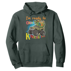 Im Ready To Crush Kindergarten Hoodie Dinosaur Driving Truck Gift TS12 Dark Forest Green Print Your Wear