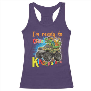 Im Ready To Crush Kindergarten Racerback Tank Top Dinosaur Driving Truck Gift TS12 Purple Print Your Wear