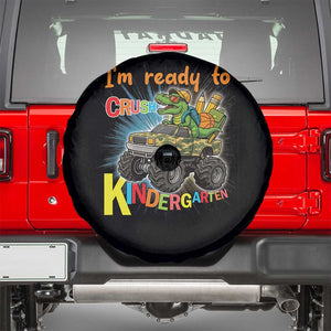 Im Ready To Crush Kindergarten Spare Tire Cover Dinosaur Driving Truck Gift TS12 Black Print Your Wear