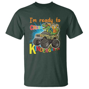 Im Ready To Crush Kindergarten T Shirt Dinosaur Driving Truck Gift TS12 Dark Forest Green Print Your Wear