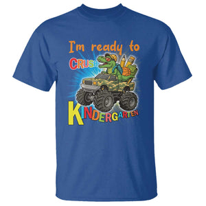 Im Ready To Crush Kindergarten T Shirt Dinosaur Driving Truck Gift TS12 Royal Blue Print Your Wear