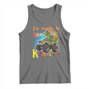 Im Ready To Crush Kindergarten Tank Top Dinosaur Driving Truck Gift TS12 Black Heather Print Your Wear