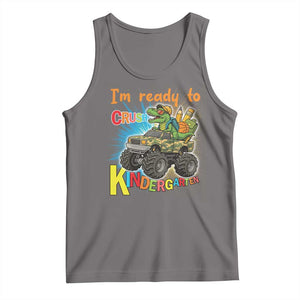 Im Ready To Crush Kindergarten Tank Top Dinosaur Driving Truck Gift TS12 Deep Heather Print Your Wear