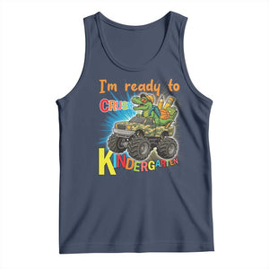 Im Ready To Crush Kindergarten Tank Top Dinosaur Driving Truck Gift TS12 Navy Print Your Wear