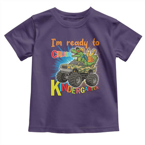 Im Ready To Crush Kindergarten Toddler T Shirt Dinosaur Driving Truck Gift TS12 Purple Print Your Wear