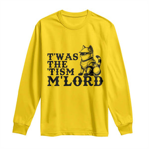 Twas The Tism Funny Medieval Knight Cat Long Sleeve Shirt Armor Meme Fantasy Gift TS12 Daisy Print Your Wear