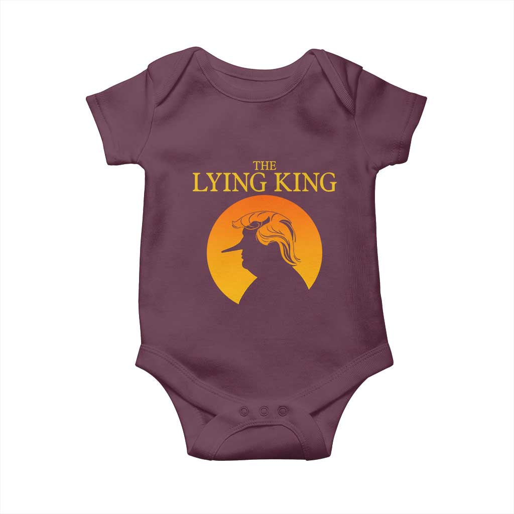 Funny The Lying King Long Nose Silhouette Baby Onesie Vintage Political Satire Statement Gift