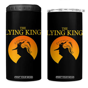 Funny The Lying King Long Nose Silhouette 4 in 1 Can Cooler Tumbler Vintage Political Satire Statement Gift TS12 One Size: 16 oz Black Print Your Wear
