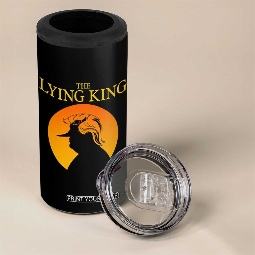 Funny The Lying King Long Nose Silhouette 4 in 1 Can Cooler Tumbler Vintage Political Satire Statement Gift TS12 Print Your Wear