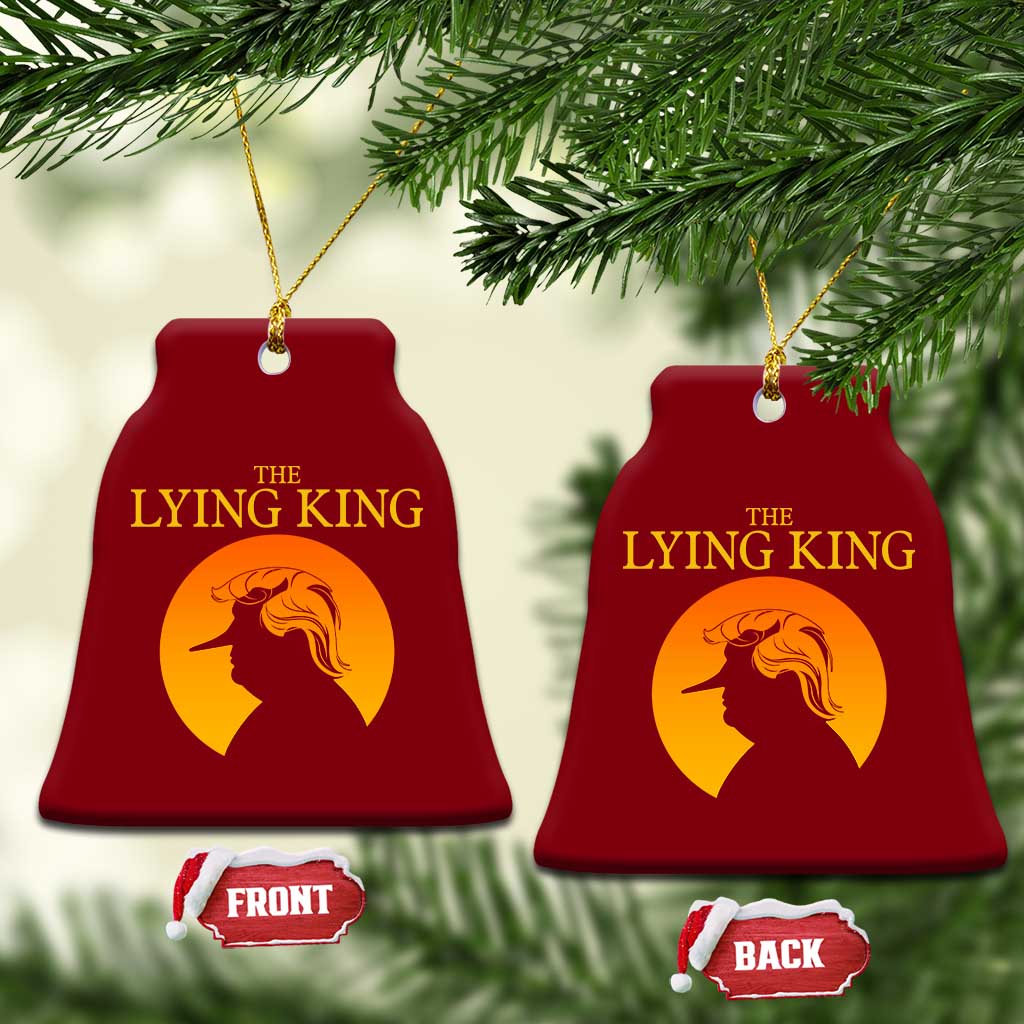 Funny The Lying King Long Nose Silhouette Ceramic Ornament Vintage Political Satire Statement Gift