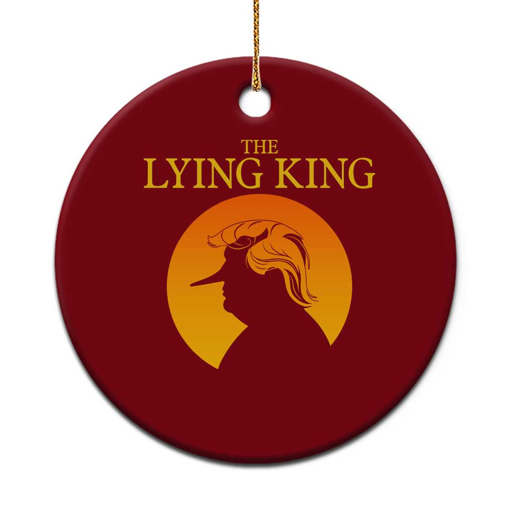 Funny The Lying King Long Nose Silhouette Ceramic Ornament Vintage Political Satire Statement Gift TS12 1pc Red Print Your Wear