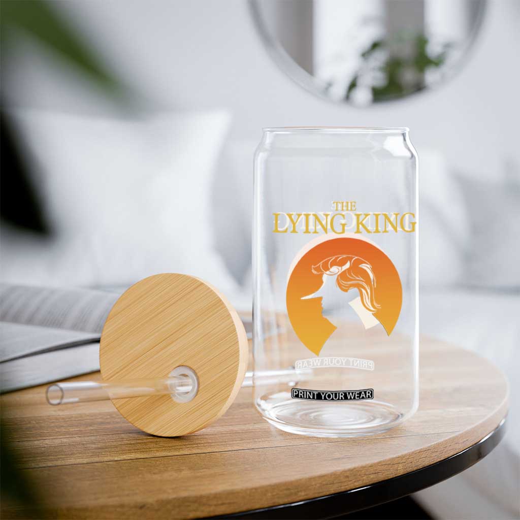 Funny The Lying King Long Nose Silhouette Glass Can Vintage Political Satire Statement Gift TS12 Print Your Wear