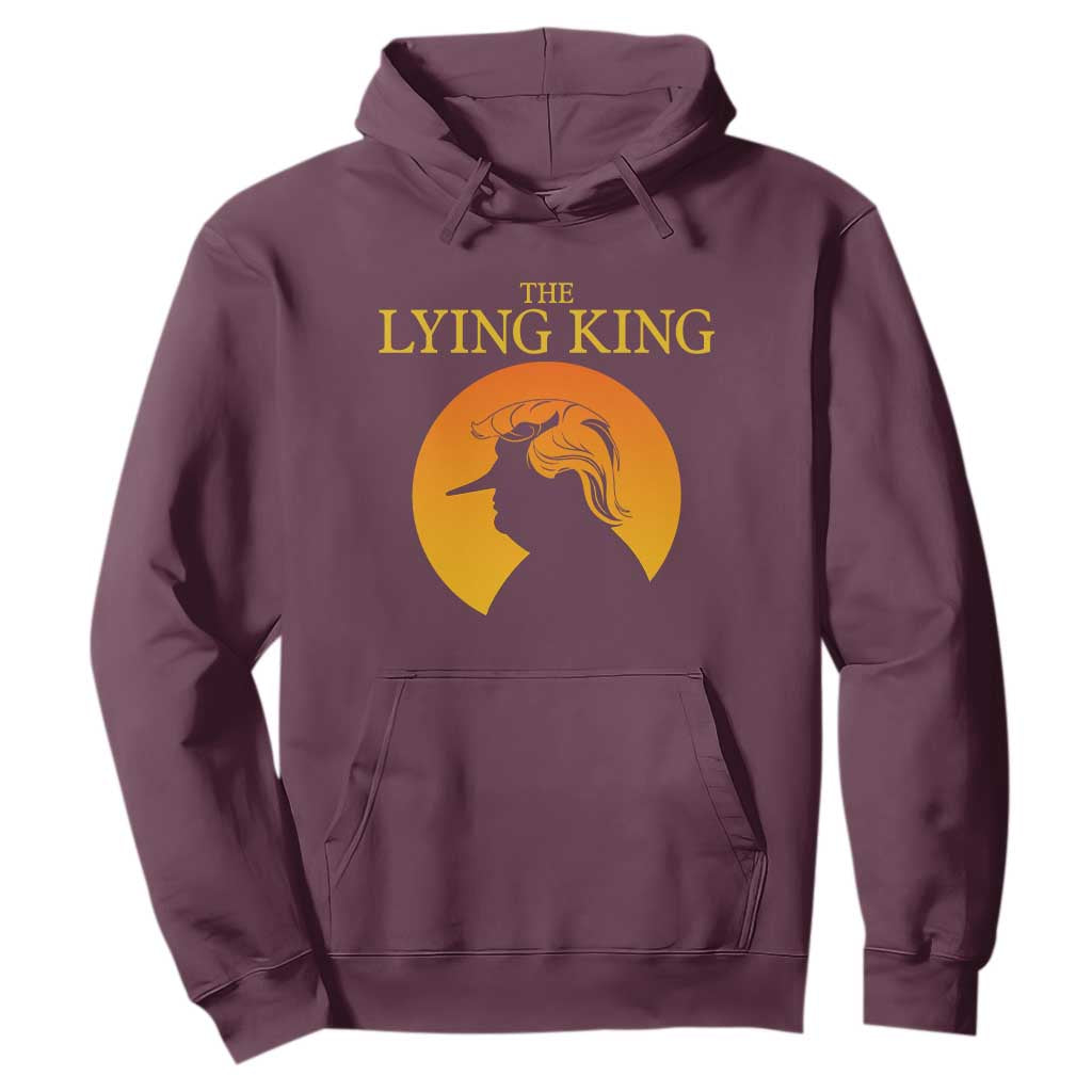Funny The Lying King Long Nose Silhouette Hoodie Vintage Political Satire Statement Gift