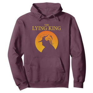 Funny The Lying King Long Nose Silhouette Hoodie Vintage Political Satire Statement Gift