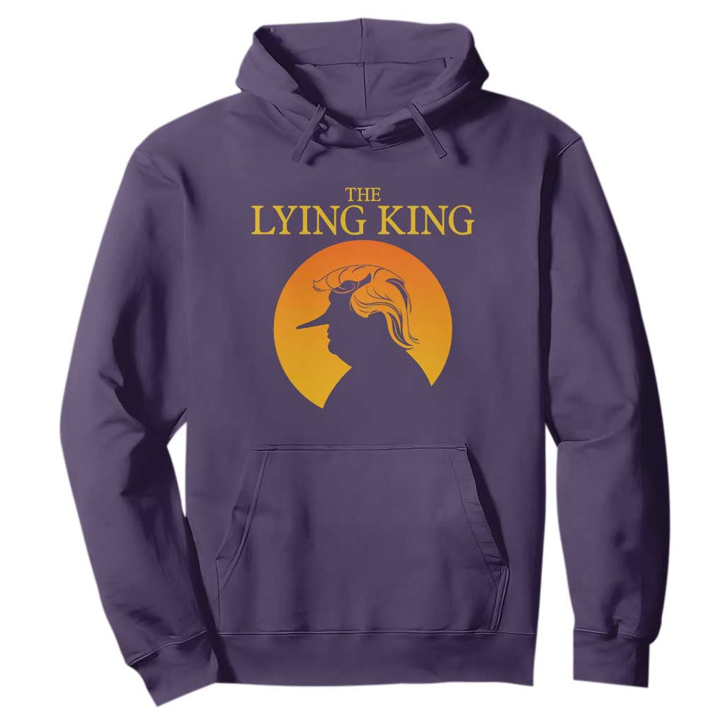 Funny The Lying King Long Nose Silhouette Hoodie Vintage Political Satire Statement Gift