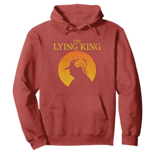 Funny The Lying King Long Nose Silhouette Hoodie Vintage Political Satire Statement Gift