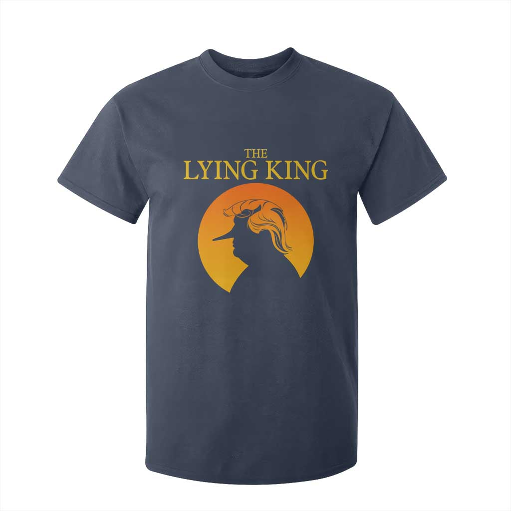 Funny The Lying King Long Nose Silhouette T Shirt For Kid Vintage Political Satire Statement Gift