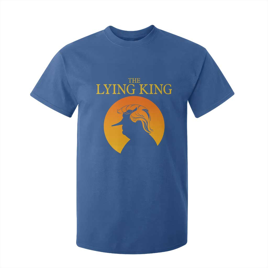 Funny The Lying King Long Nose Silhouette T Shirt For Kid Vintage Political Satire Statement Gift