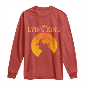 Funny The Lying King Long Nose Silhouette Long Sleeve Shirt Vintage Political Satire Statement Gift
