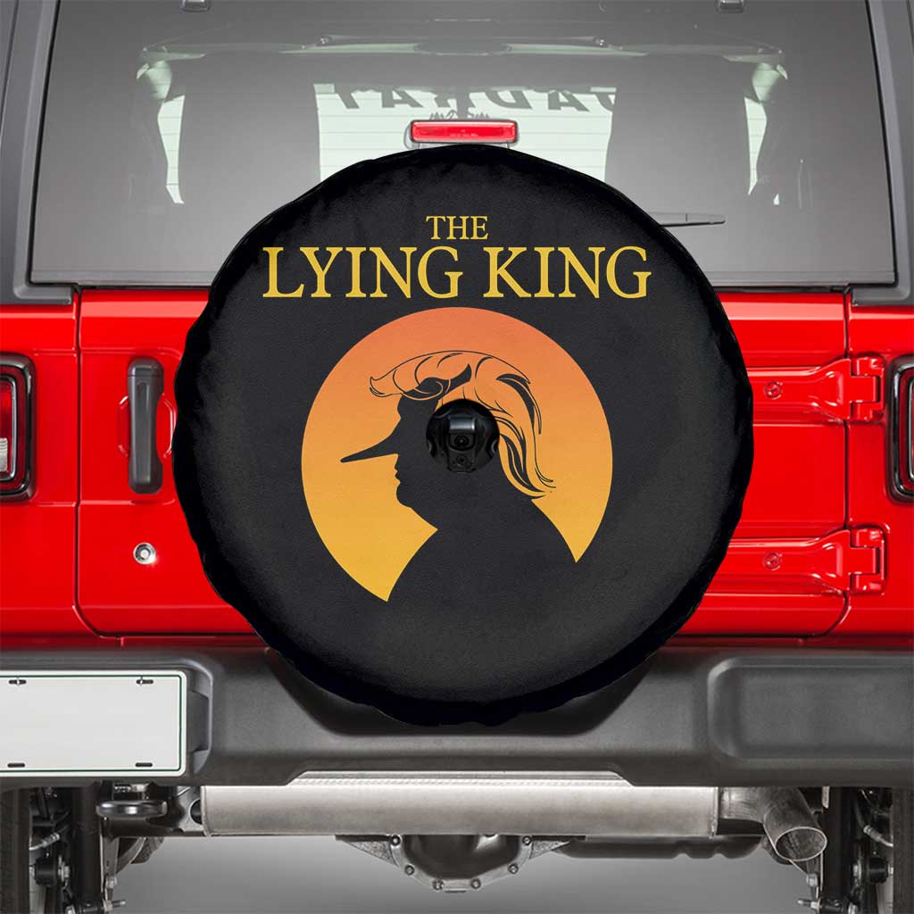 Funny The Lying King Long Nose Silhouette Spare Tire Cover Vintage Political Satire Statement Gift TS12 Black Print Your Wear