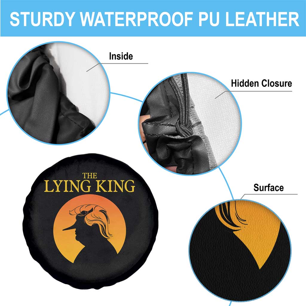 Funny The Lying King Long Nose Silhouette Spare Tire Cover Vintage Political Satire Statement Gift TS12 Print Your Wear