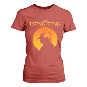 Funny The Lying King Long Nose Silhouette T Shirt For Women Vintage Political Satire Statement Gift