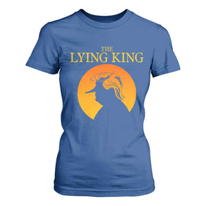 Funny The Lying King Long Nose Silhouette T Shirt For Women Vintage Political Satire Statement Gift