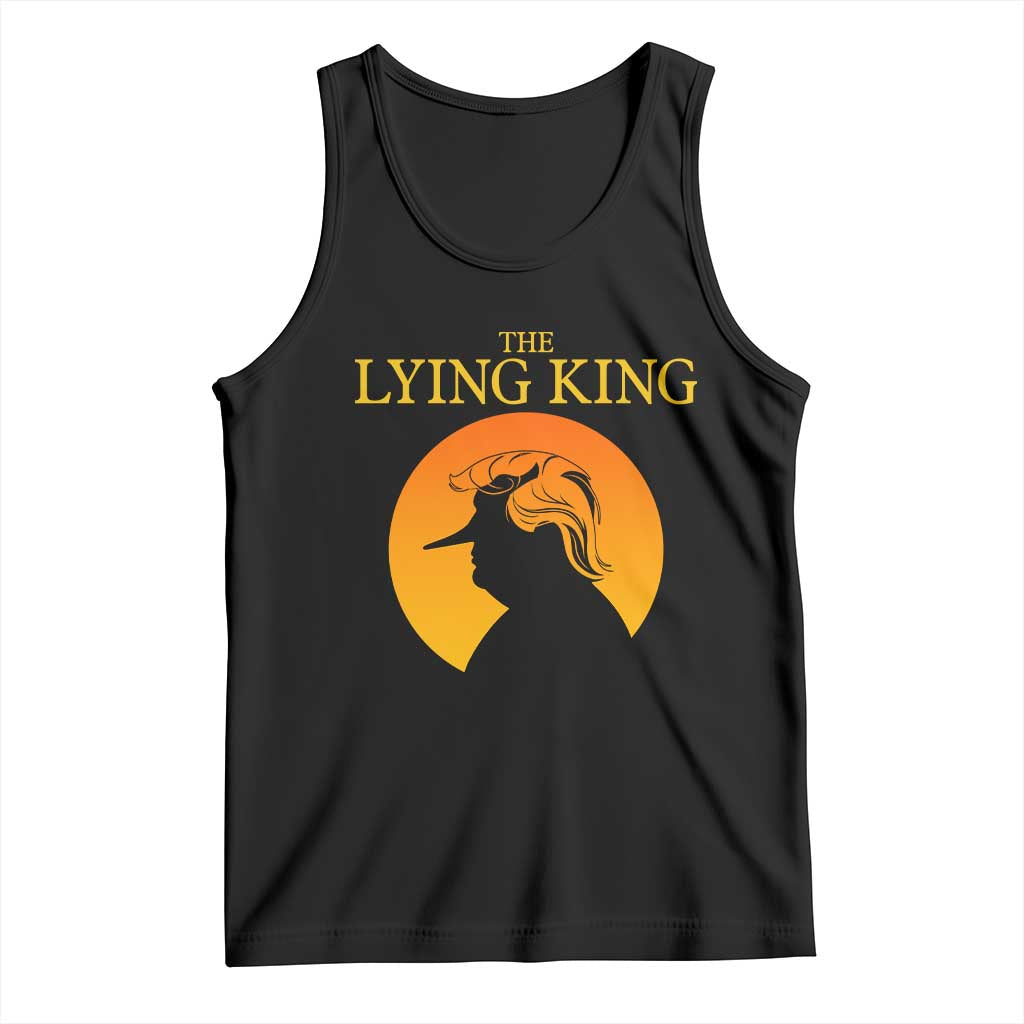 Funny The Lying King Long Nose Silhouette Tank Top Vintage Political Satire Statement Gift TS12 Black Print Your Wear