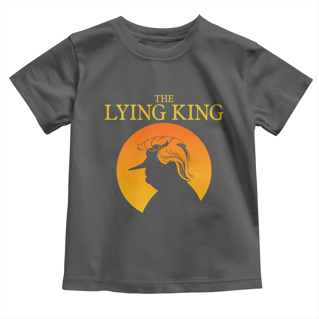 Funny The Lying King Long Nose Silhouette Toddler T Shirt Vintage Political Satire Statement Gift