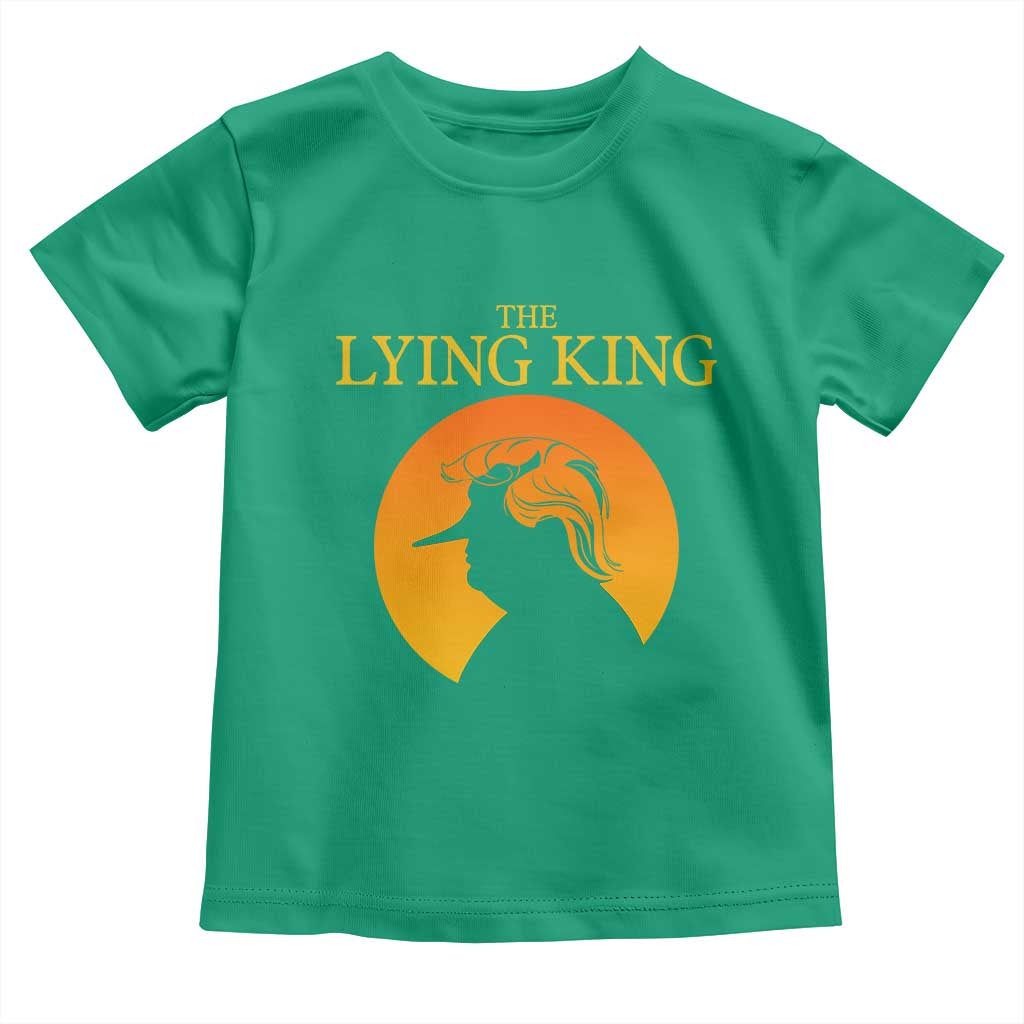 Funny The Lying King Long Nose Silhouette Toddler T Shirt Vintage Political Satire Statement Gift
